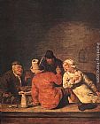 Jan Miense Molenaer Peasants in the Tavern painting